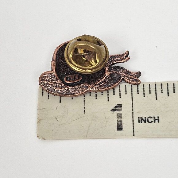 Vintage JJ Jonette Copper Hat Cap Sunflower Flower Floral Lapel Brooch Pin - Picture 6 of 8
